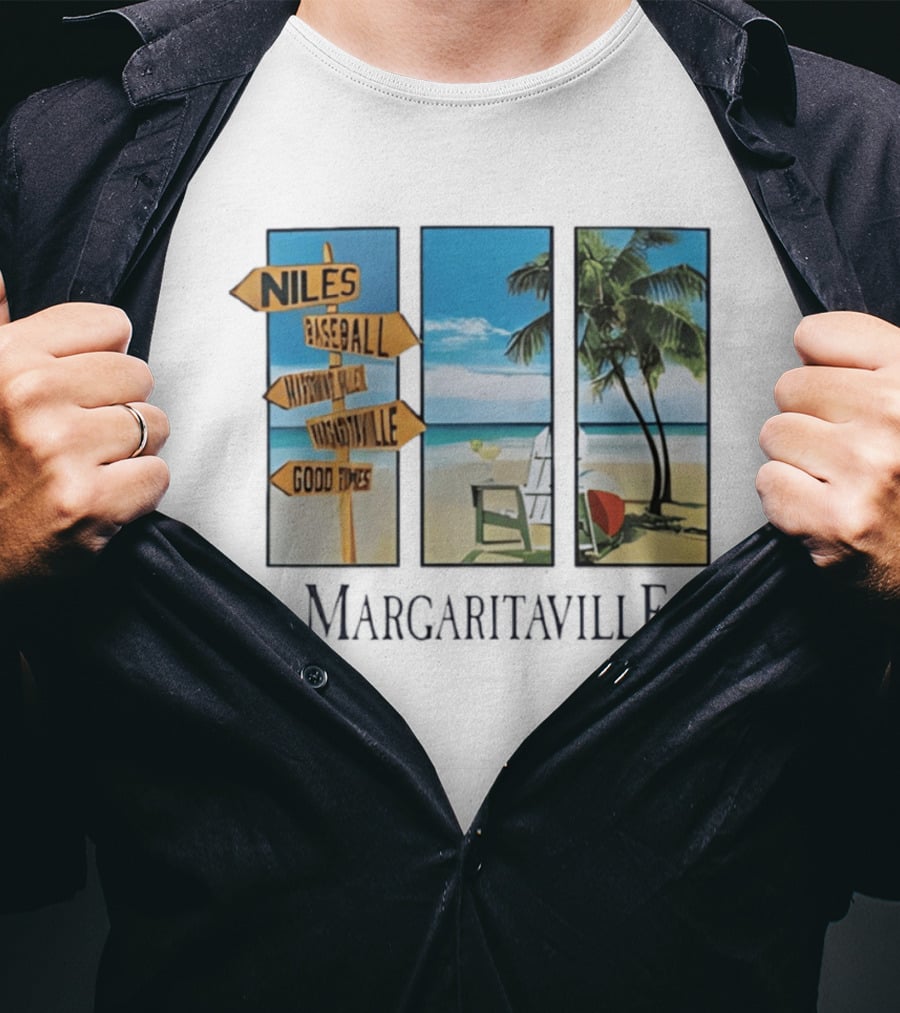 Niles Baseball Mahoning Valley Margaritaville Beach Good Times T-Shirt