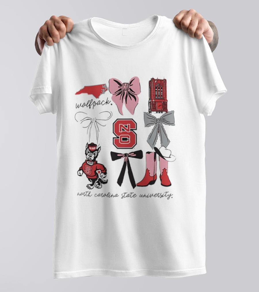 NC State Wolfpack Bows Boots North Carolina State University T-Shirt
