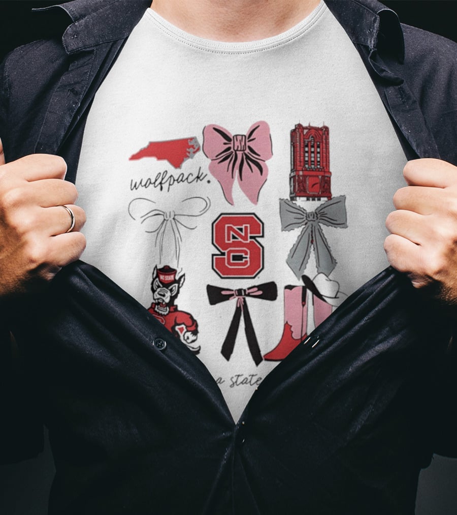 NC State Wolfpack Bows Boots North Carolina State University T-Shirt