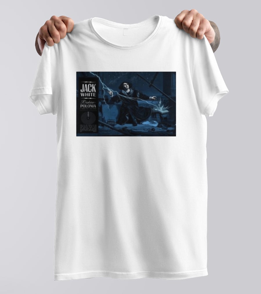 Jack White Kraków Polonia Tour June 2 2026 With Lightning And Figure T-Shirt