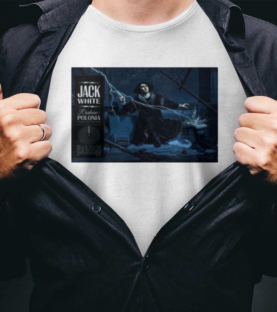 Jack White Kraków Polonia Tour June 2 2026 With Lightning And Figure T-Shirt
