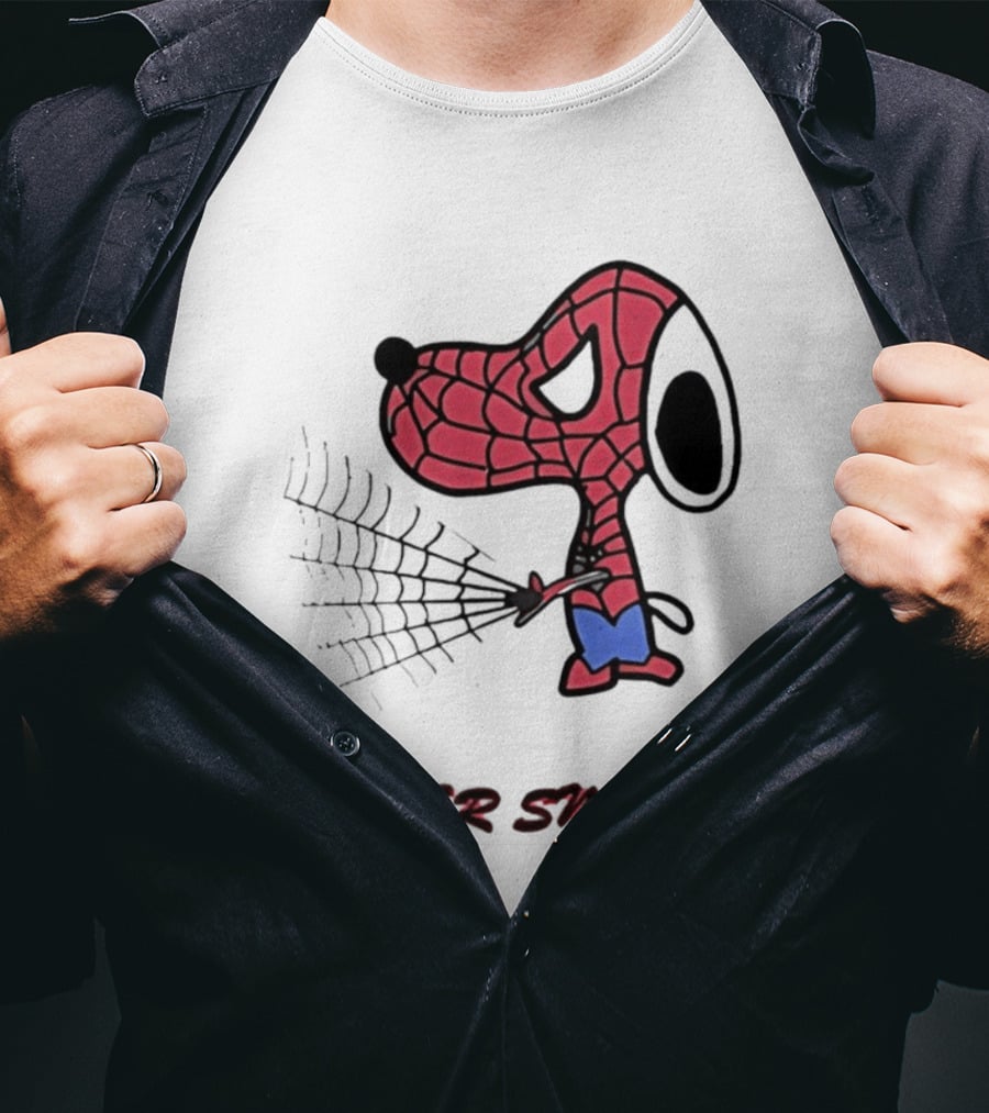Super Snoopy Spider Man Mashup Pop Culture T-Shirt