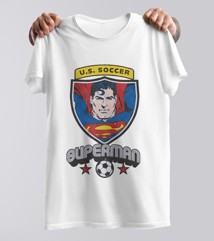 Superman U.S. Soccer Shield Soccer Ball Iconic Crest T-Shirt
