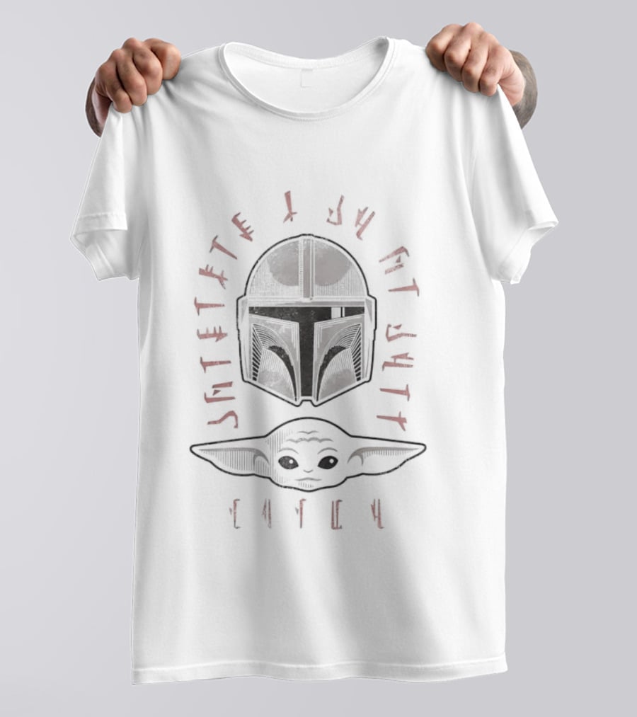 The Mandalorian Helmet Grogu Star Wars Just A Kid This Is The Way T-Shirt