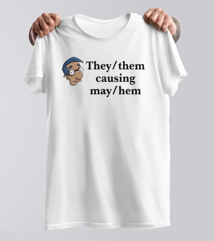 They Them Causing Mayhem Milhouse Van Houten Simpsons Meme T-Shirt