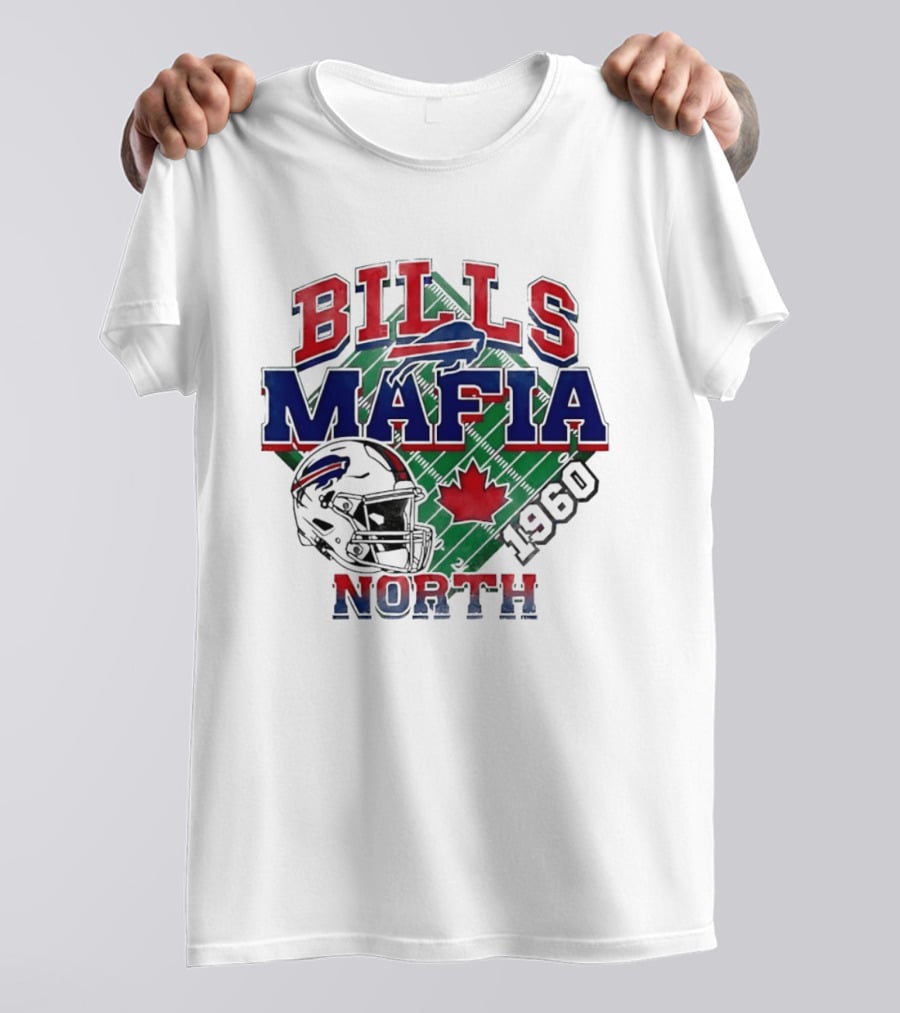 Bills Mafia North 1960 Helmet Maple Leaf T-Shirt