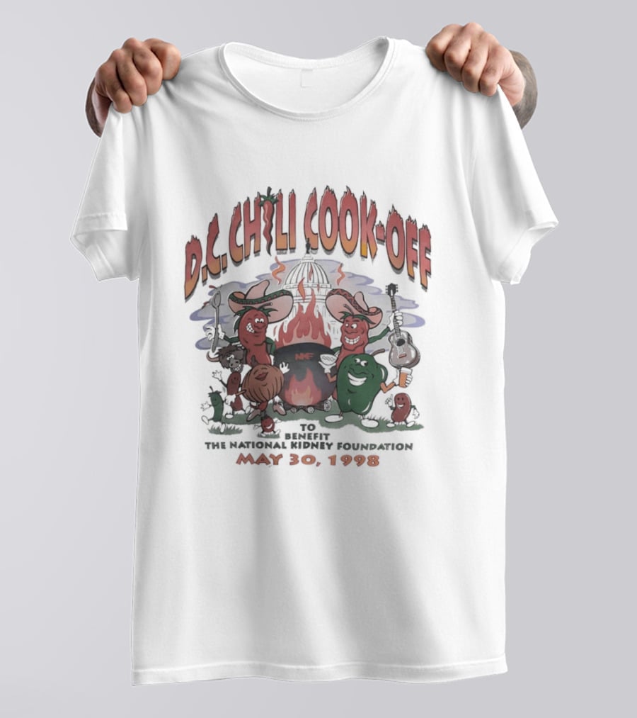 DC Chili Cook Off Benefit National Kidney Foundation May 30 1998 Event T-Shirt