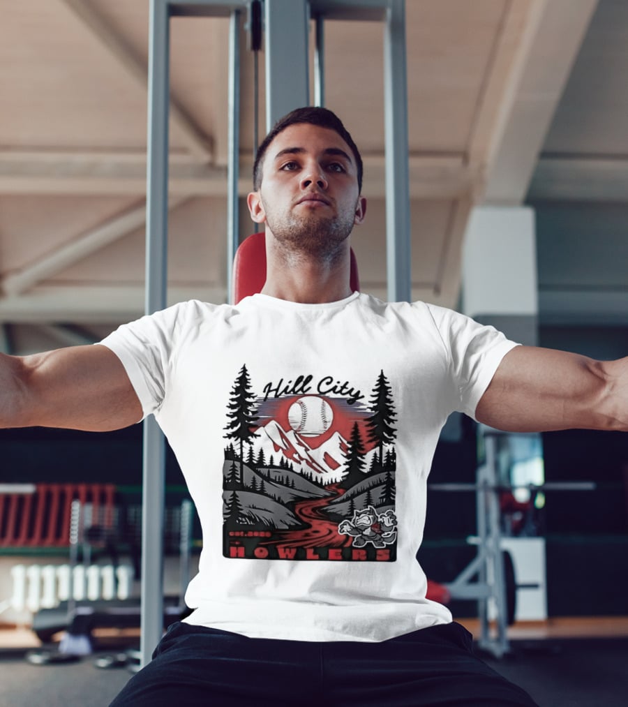 Hill City Howlers Est 2020 Mountain Pine Tree Forest Nature Sports T-Shirt