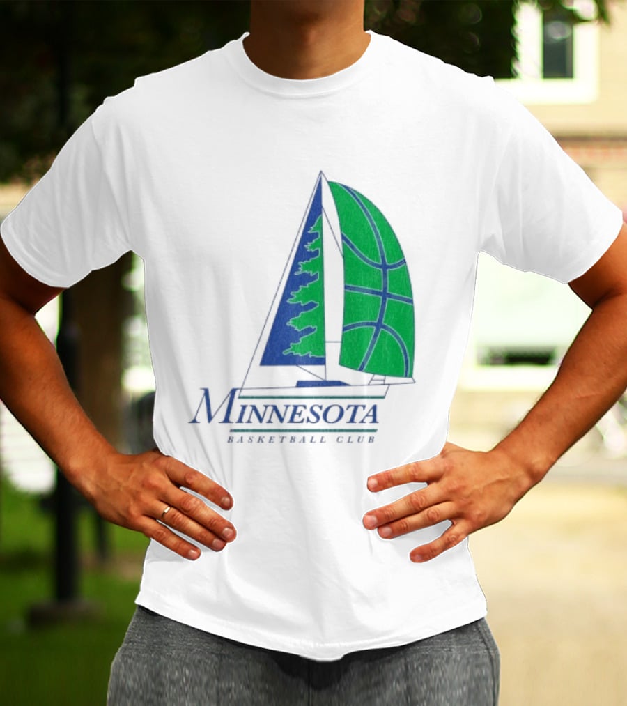 Minnesota Basketball Club Sailing Boat And Hoop T-Shirt