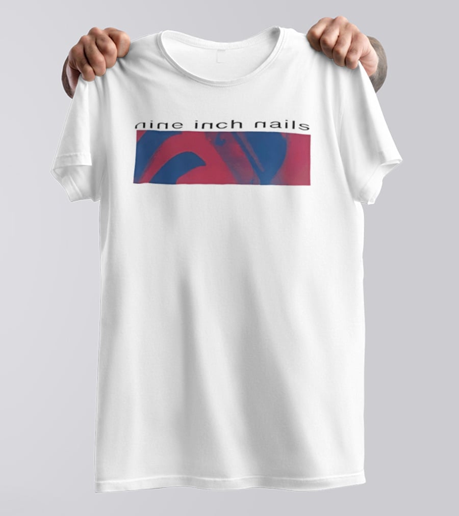 Nine Inch Nails Music Abstract Red Blue T-Shirt