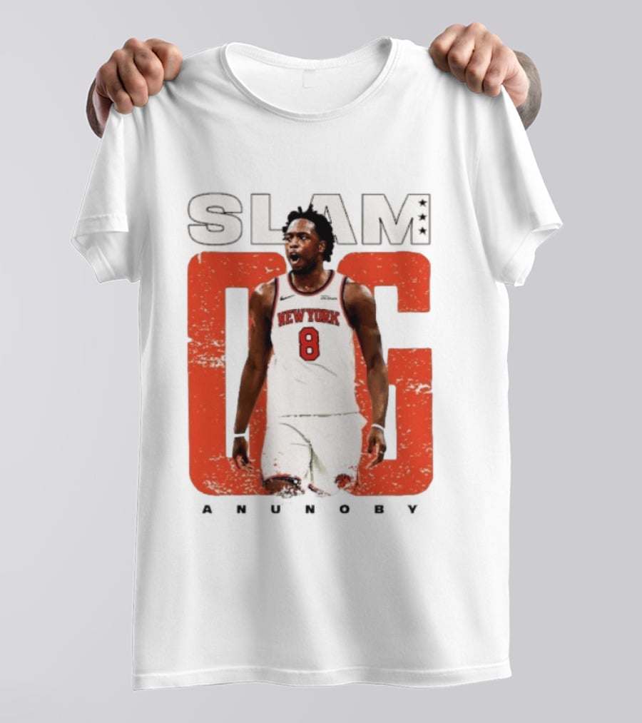SLAM New York Knicks OG Anunoby NBA Basketball 8 T-Shirt