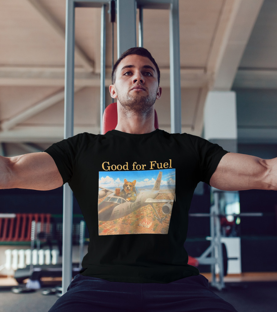 Corgi Pilot In U.S. Air Force Cockpit Good For Fuel T-Shirt