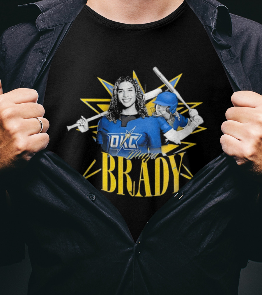 Oklahoma City Spark Maya Brady Stars Softball Player OKC T-Shirt