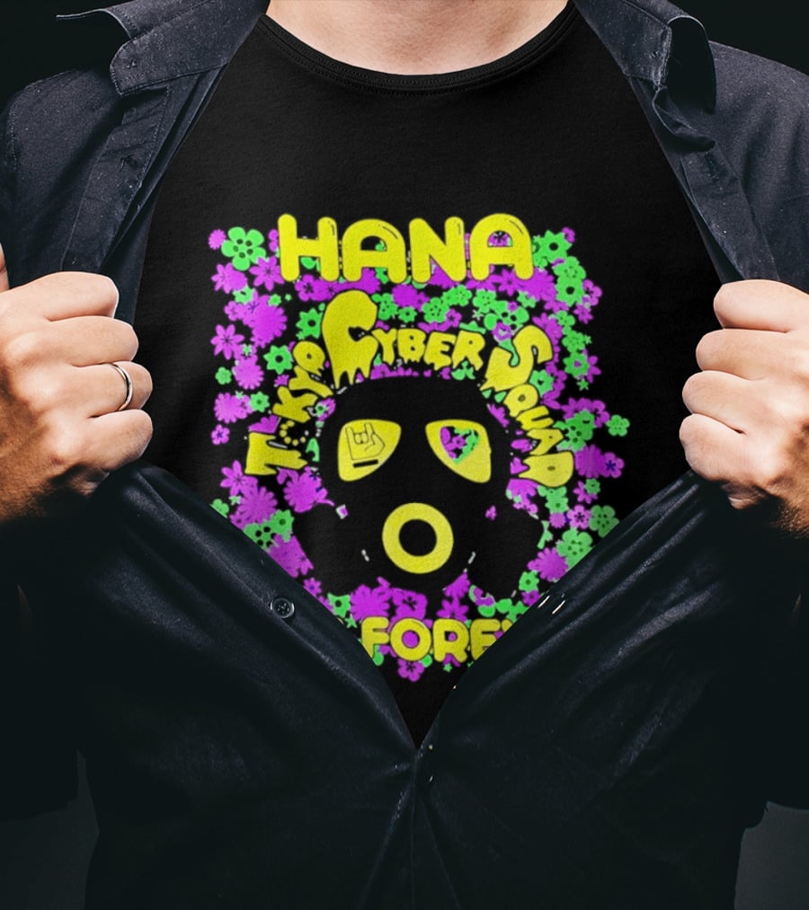Hana Tokyo Cyber Squad TCS Forever Vibrant Flower Power T-Shirt