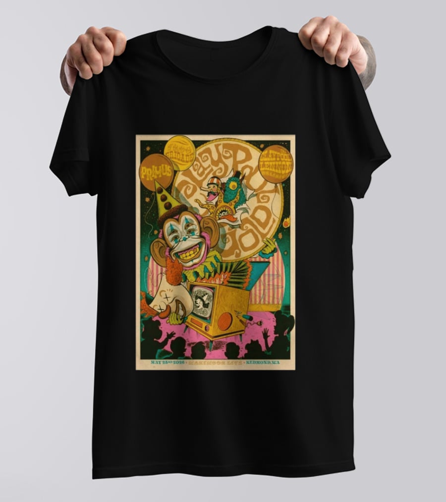 Primus Les Claypool Lennon Delirium May 25th 2026 Marymoor Live Redmond WA T-Shirt