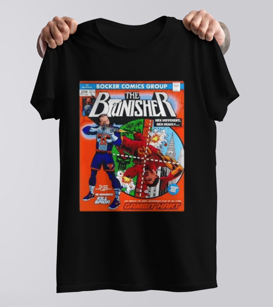 Bocker Comics Group The Brunisher Kill Spida Gambit Hart T-Shirt