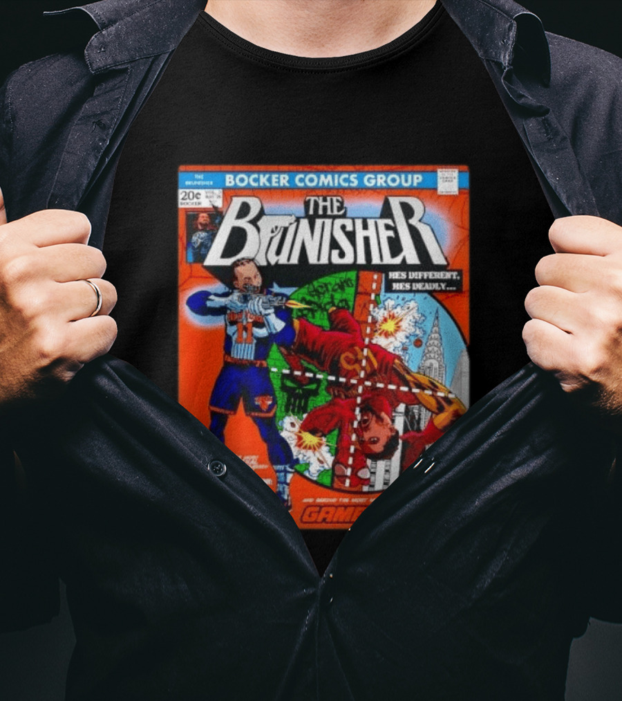 Bocker Comics Group The Brunisher Kill Spida Gambit Hart T-Shirt