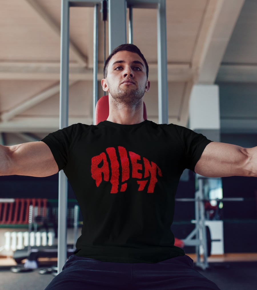 Allen Buffalo Bills Football Player Red Furry Letters T-Shirt