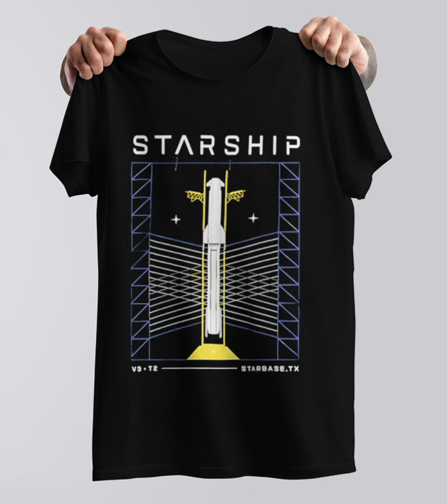 Starship V9.18 Stargaze TX SpaceX Milestone T-Shirt