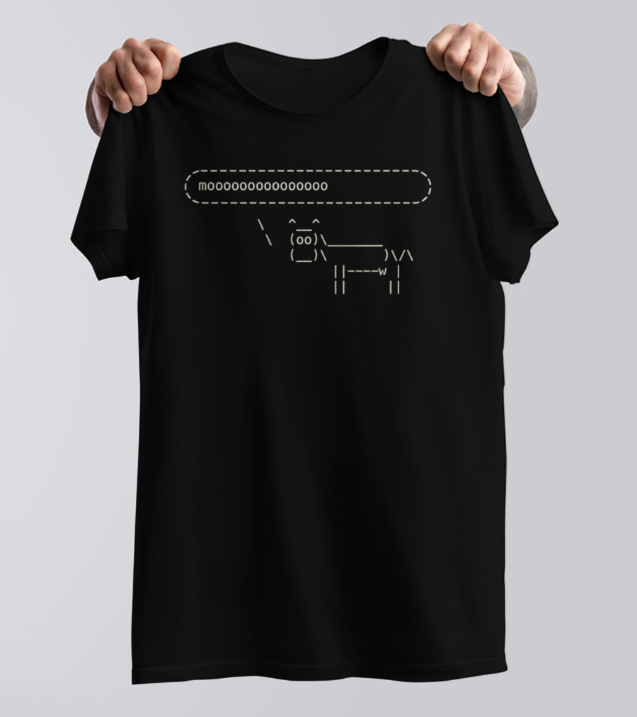 Moooooooooooooooo Cow ASCII T-Shirt