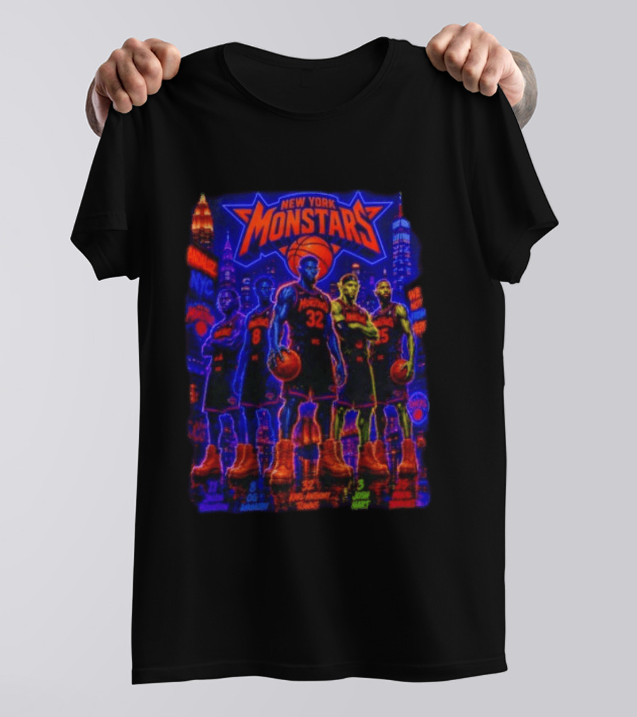 New York Monstars Space Jam Knicks Basketball T-Shirt