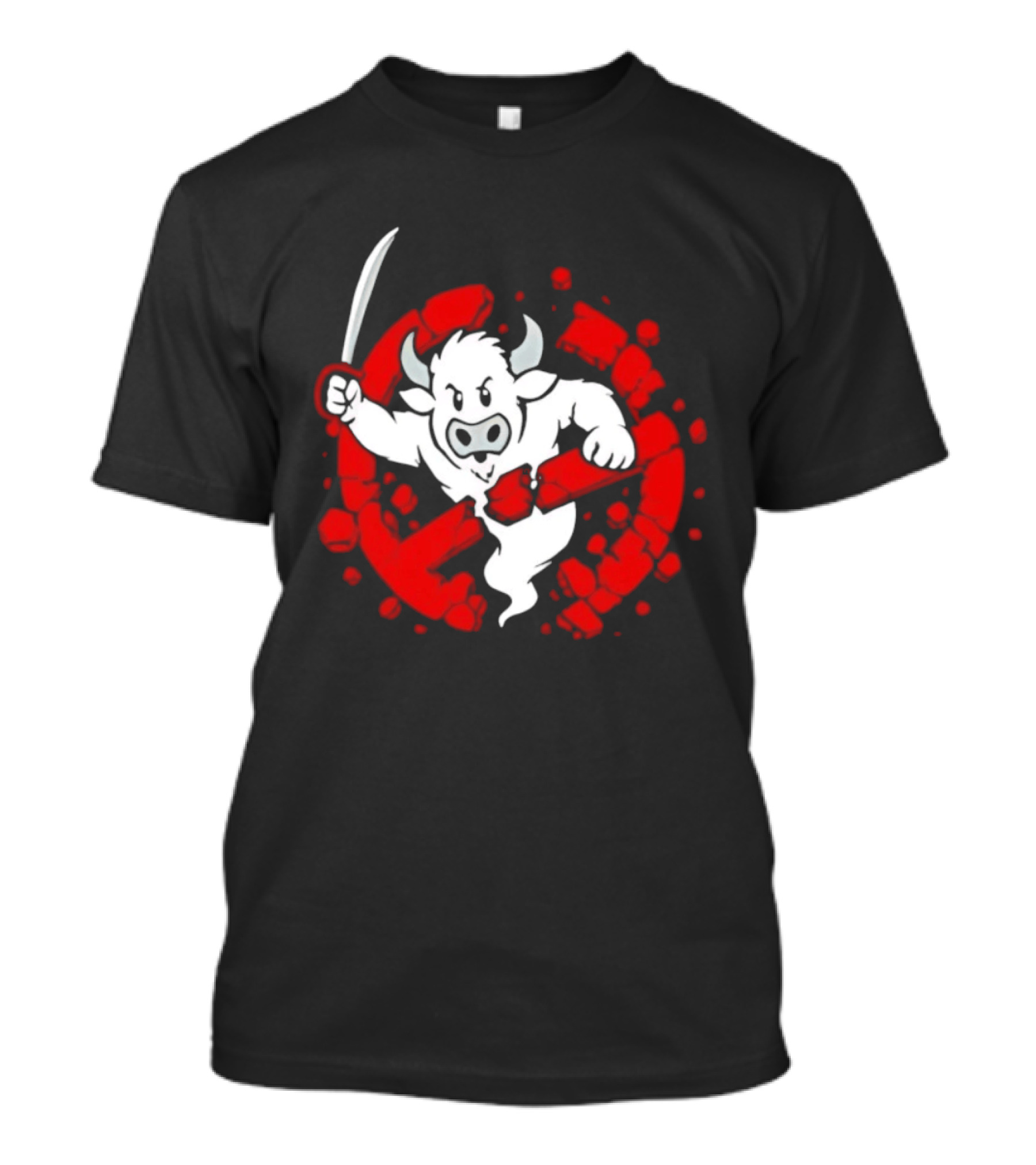 Buffalo Ghostbusters Crossed Out Ghost Red Circle T-Shirt