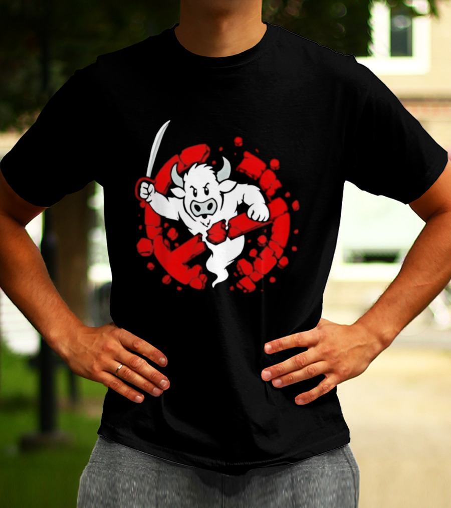 Buffalo Ghostbusters Crossed Out Ghost Red Circle T-Shirt