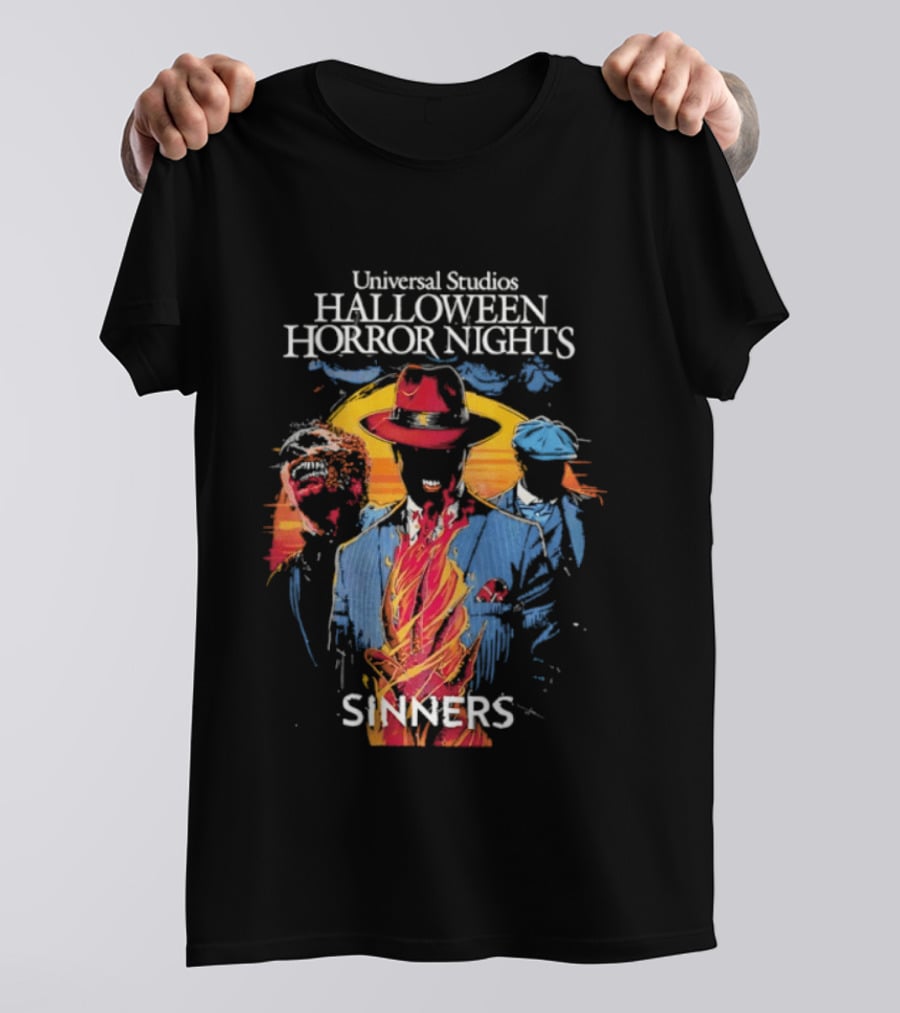 Universal Studios Halloween Horror Nights Sinners Horror Gangster T-Shirt