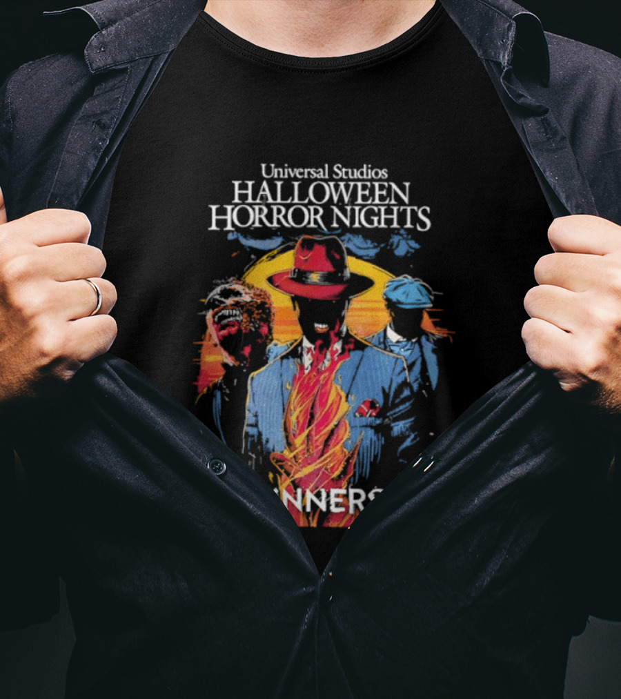 Universal Studios Halloween Horror Nights Sinners Horror Gangster T-Shirt