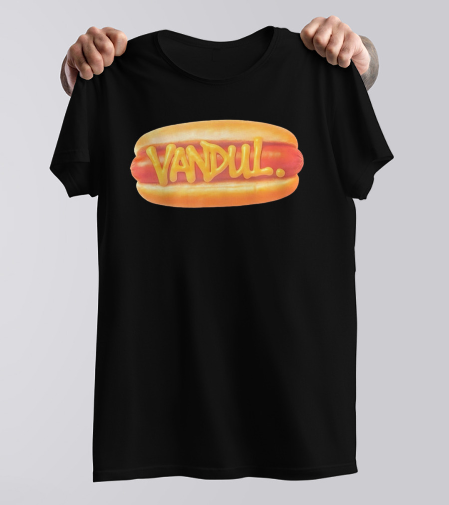 Vandul Mustard Hot Dog Bold Typeface T-Shirt