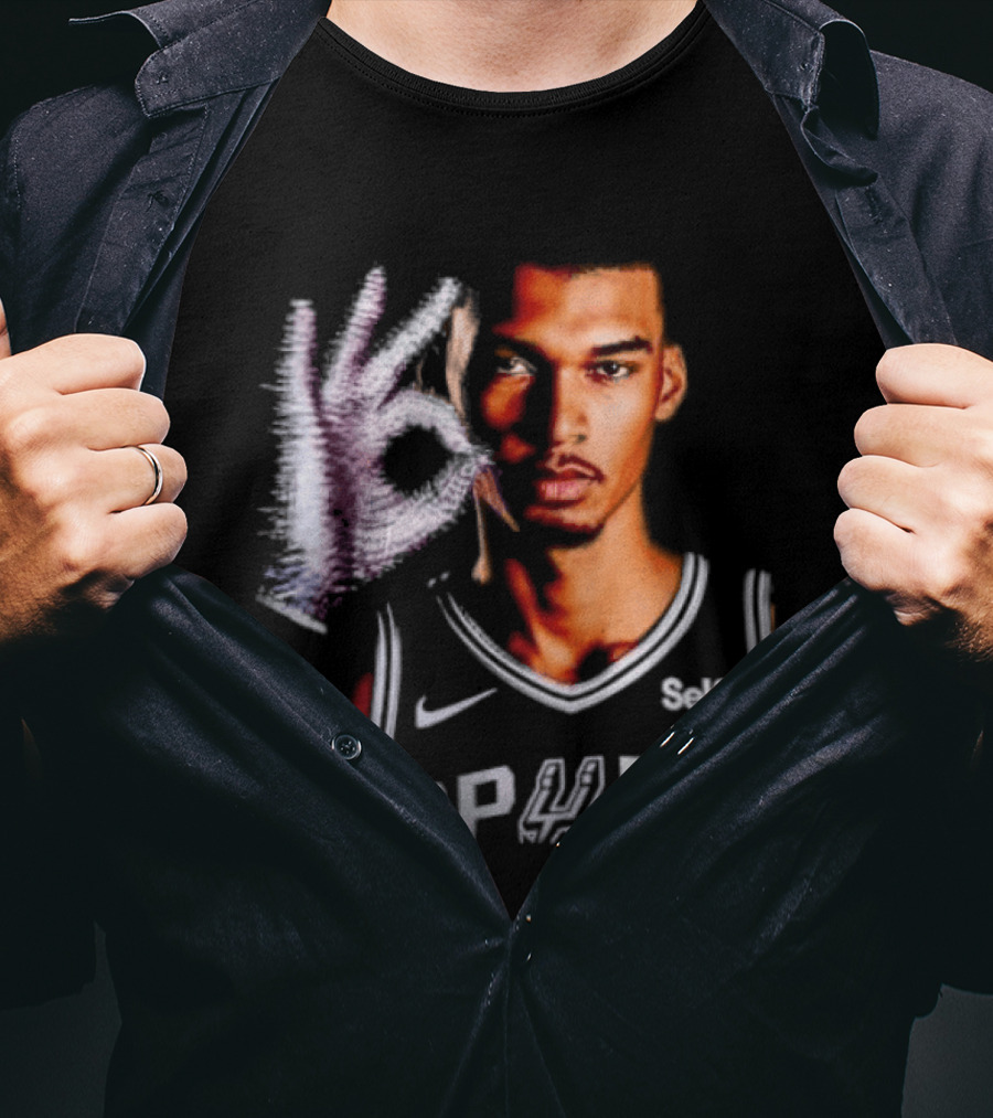 Victor Wembanyama Spurs Iceman Drake Glove T-Shirt