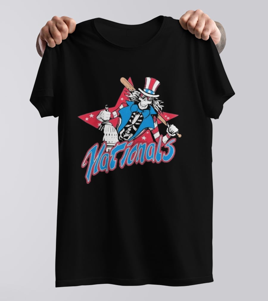 Washington Nationals Grateful Dead Uncle Sam Star Baseball Collaboration T-Shirt