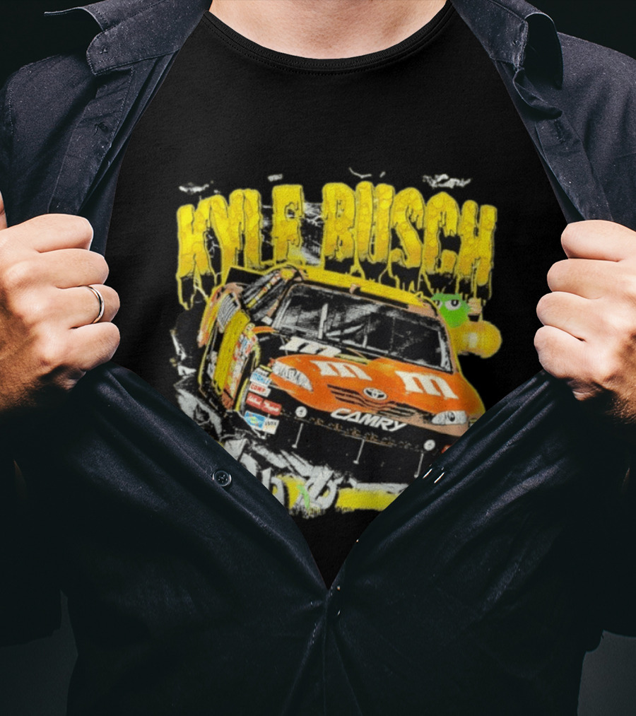Kyle Busch M&M Racing 18 Zombie Halloween Car T-Shirt