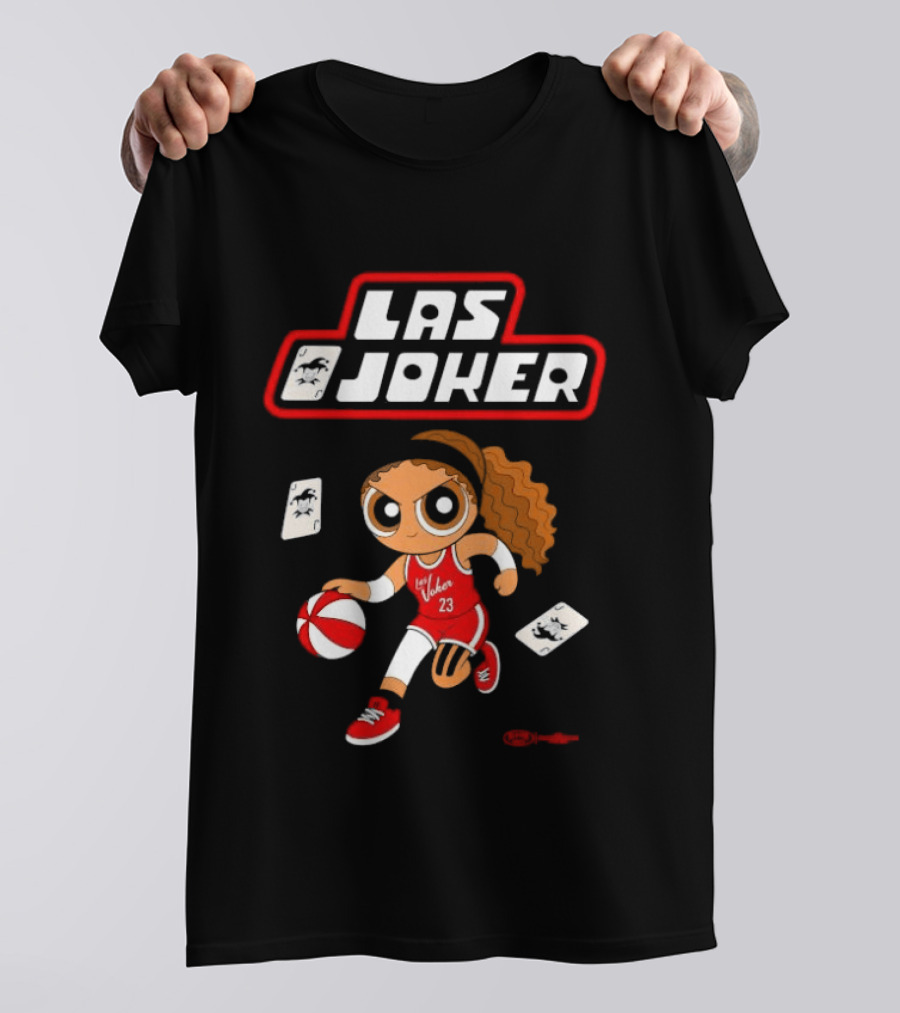Las Joker 23 Basketball Character Red Number Cards T-Shirt