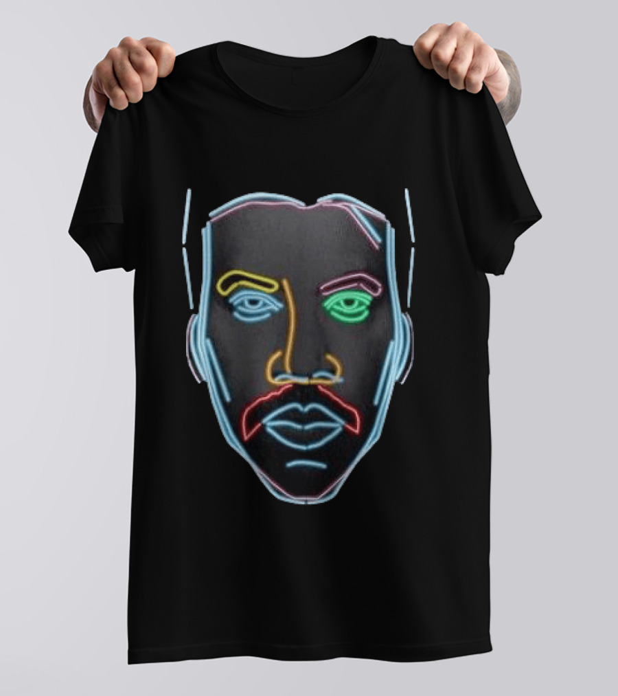 Lionel Richie Neon Face Sing All Night Long Tour T-Shirt