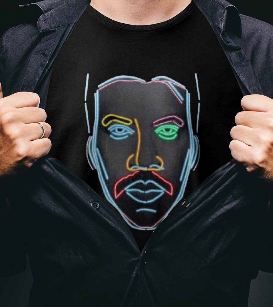 Lionel Richie Neon Face Sing All Night Long Tour T-Shirt