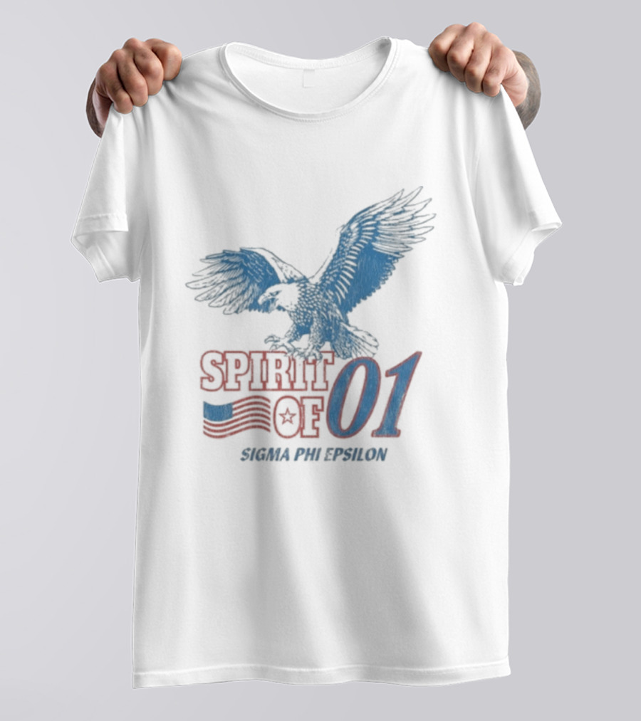 Spirit Of 01 Sigep Fraternity Eagle And Flag T-Shirt