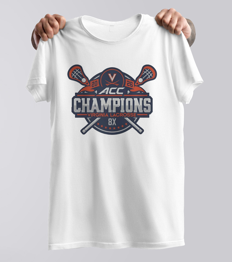Virginia Cavaliers 2026 ACC Champions 8X Lacrosse Victory T-Shirt