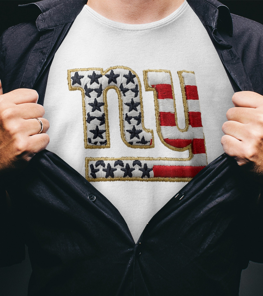 America 250 NY Giants Stars Stripes Hat T-Shirt