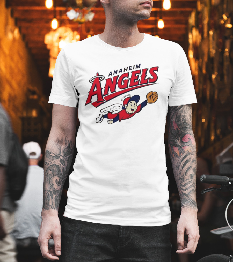 Anaheim Angels Vintage Baseball Flying T-Shirt