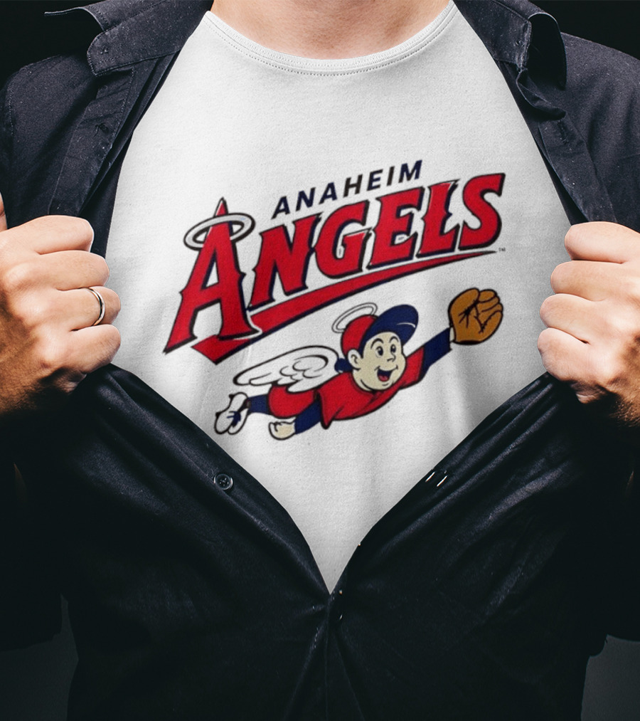 Anaheim Angels Vintage Baseball Flying T-Shirt