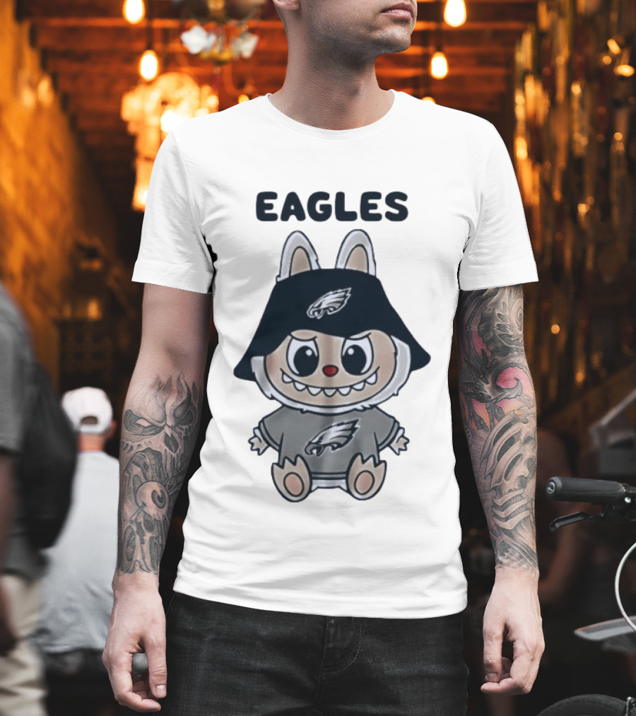 Philadelphia Eagles Labubu Character NFL Football T-Shirt