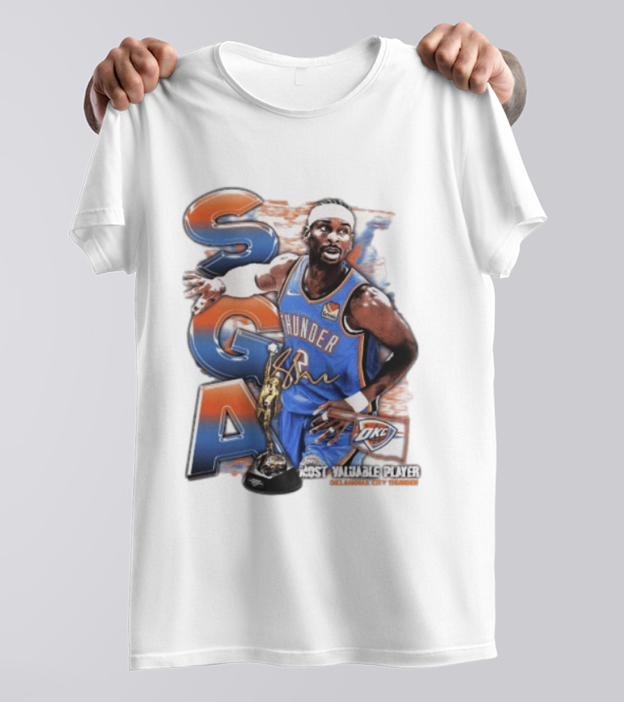 Shai Gilgeous Alexander SGA Oklahoma City Thunder Most Valuable Player T-Shirt