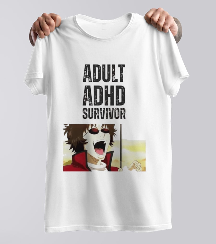 Sakamoto Tatsuma Anime Character Adult ADHD Survivor T-Shirt