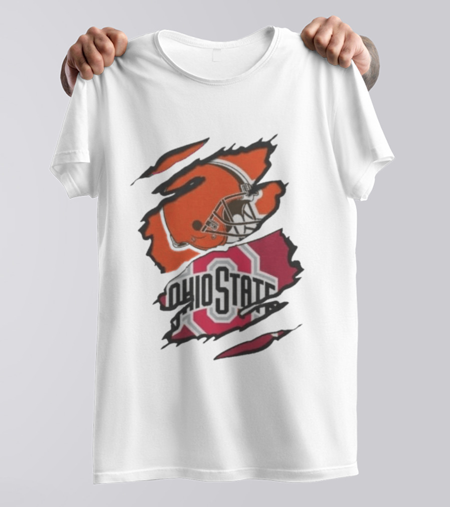 Cleveland Browns Ohio State University Split T-Shirt