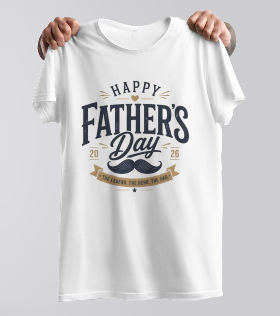 Happy Father's Day 2026 The Legend The Hero The Dad T-Shirt