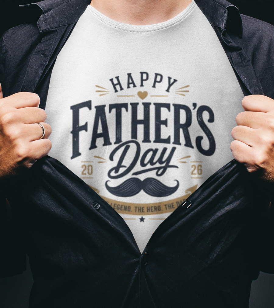 Happy Father's Day 2026 The Legend The Hero The Dad T-Shirt