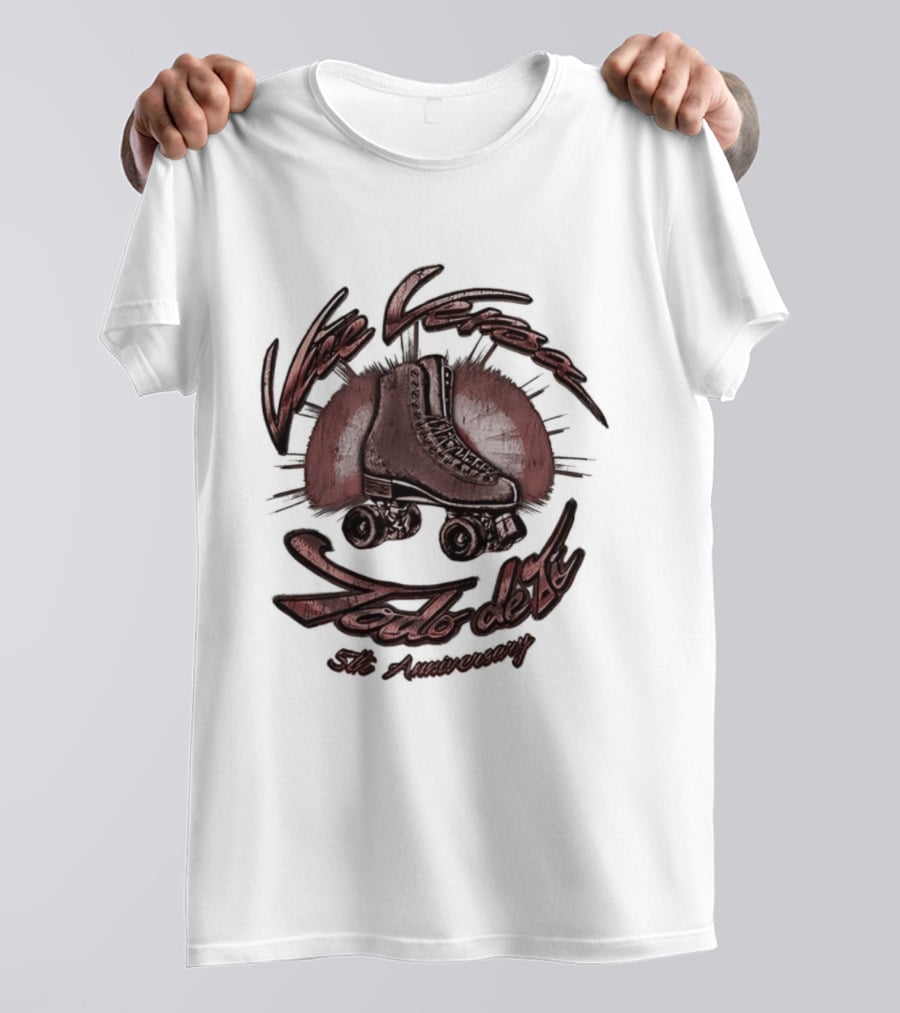 Vice Versa Todo De Ti 5th Anniversary Roller Skate Disco T-Shirt