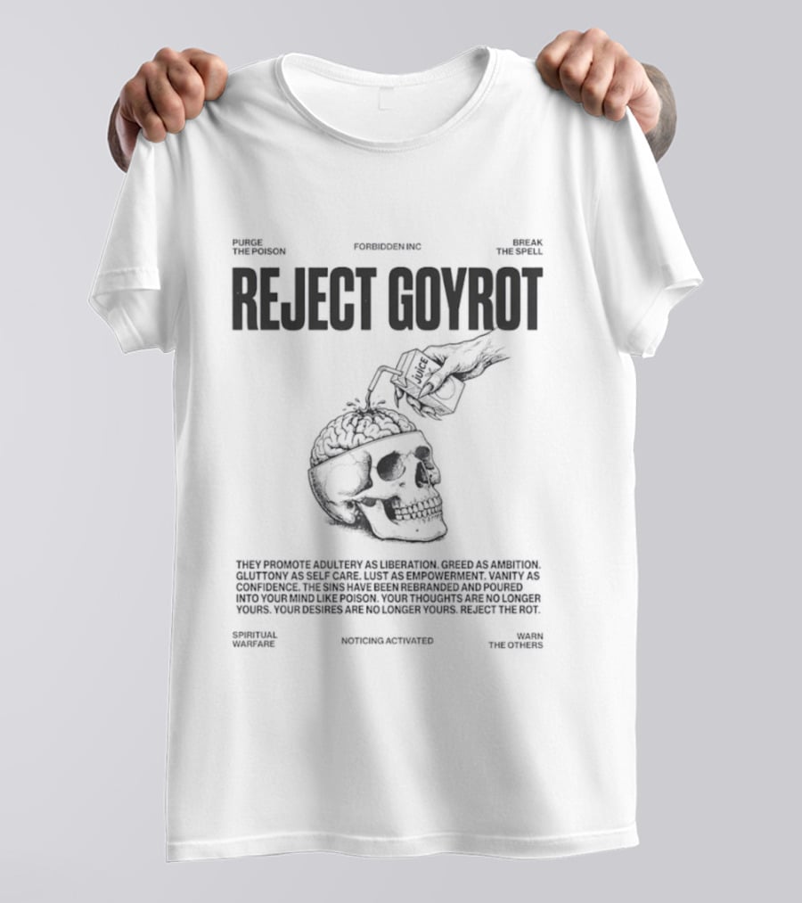Reject Goyrot Forbidden Inc Purge The Poison Break The Spell Spiritual Warfare Skater Skull T-Shirt