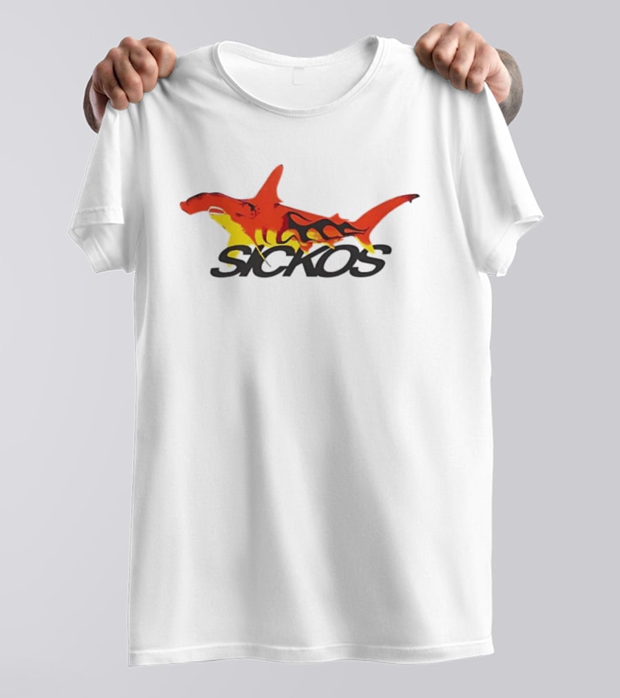 Sickos Hammerhead Shark Est 2021 Hood River OR Cotton Ocean Predator T-Shirt
